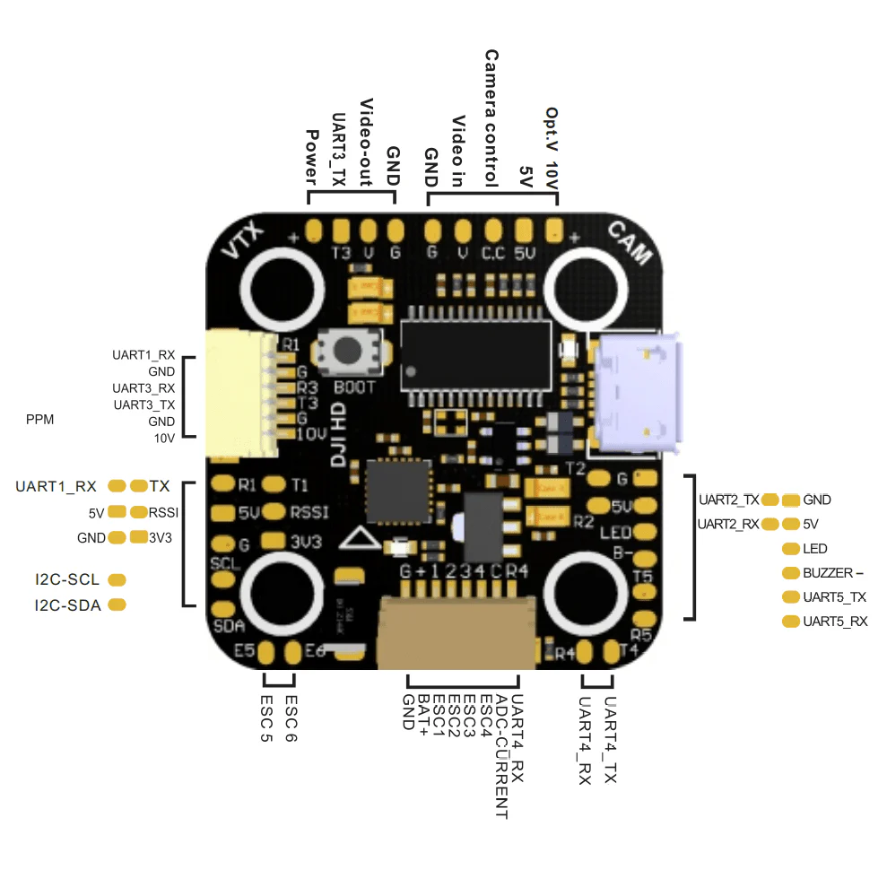 Aikon F7 Mini HD V3.1 2020 Flight Controller and AK32Pro II 4in1 50A 6S BLHeli32 ESC Stack - 20x20mm - Image 4