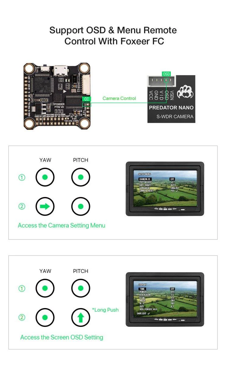 Foxeer Predator 5 Nano Racing Camera 4ms Latency w/ 1000TVL 1.7mm Lens - Choose Version / Color - Image 5