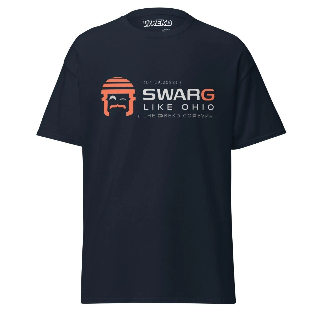 WREKD "SWARG LIKE OHIO" Parody Goggle Dooms Day Men's Classic Tee - Image 4
