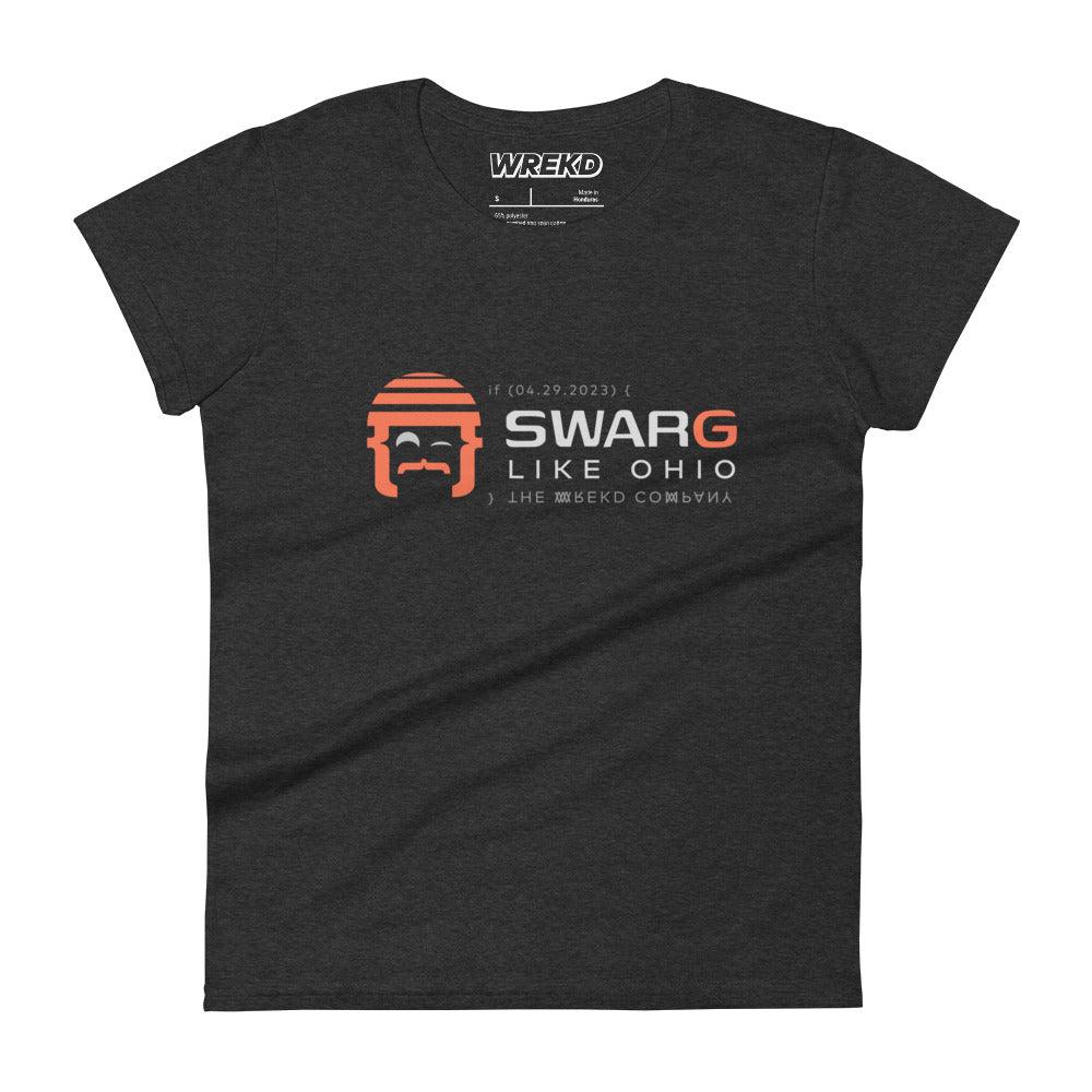 WREKD "SWARG LIKE OHIO" Parody Goggle Dooms Day Women's Tee - Image 4