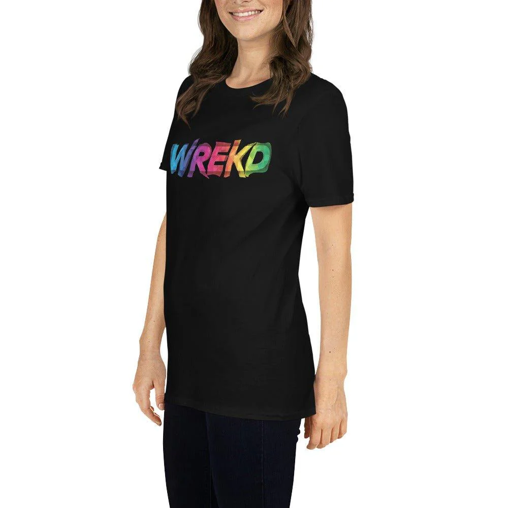 WREKD Colorful Warped Logo Unisex Tee - Image 6